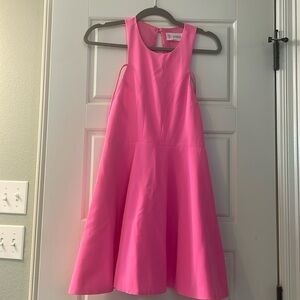 Neon Pink fit and flare dress